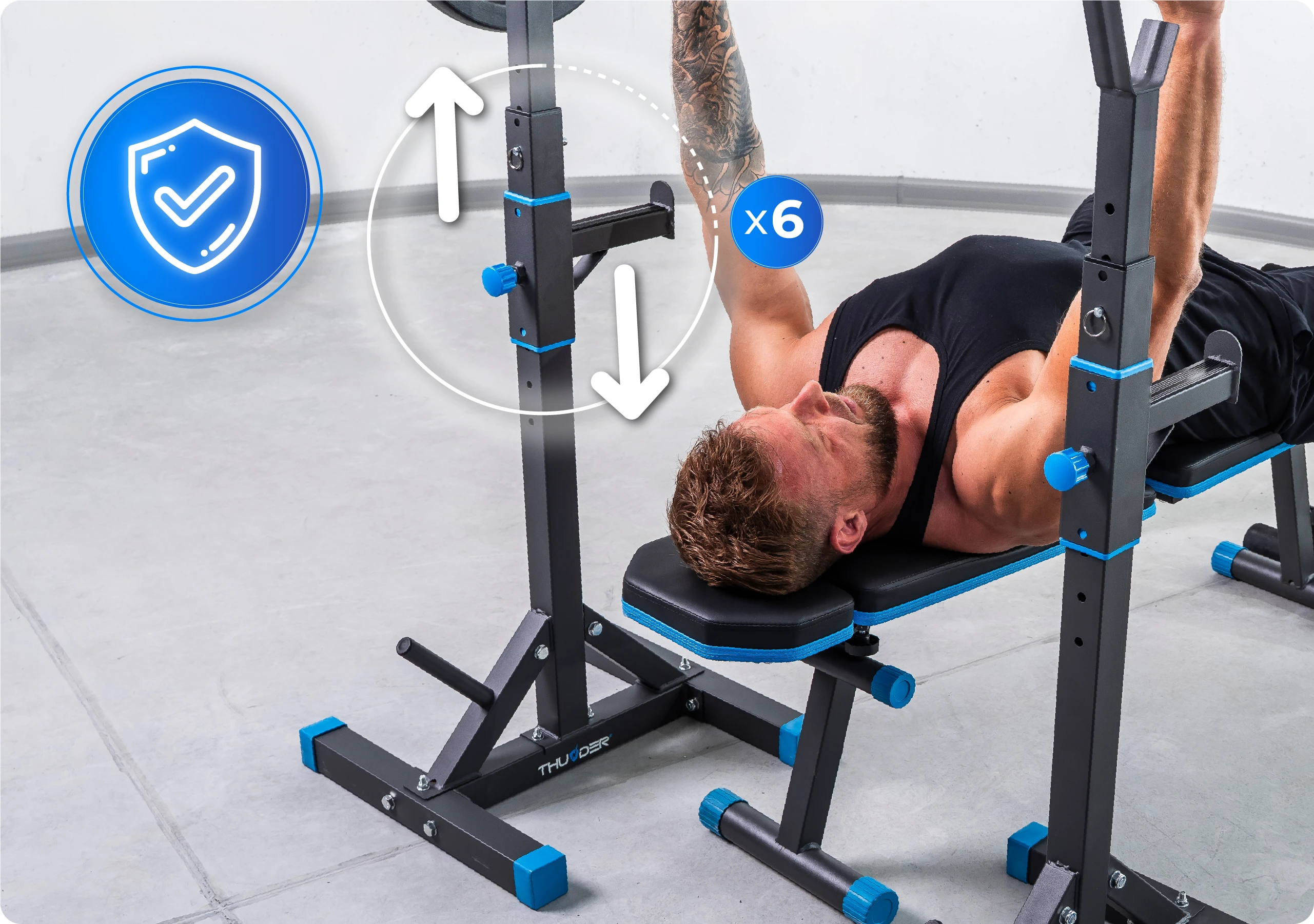 Safety system of PRESA stands