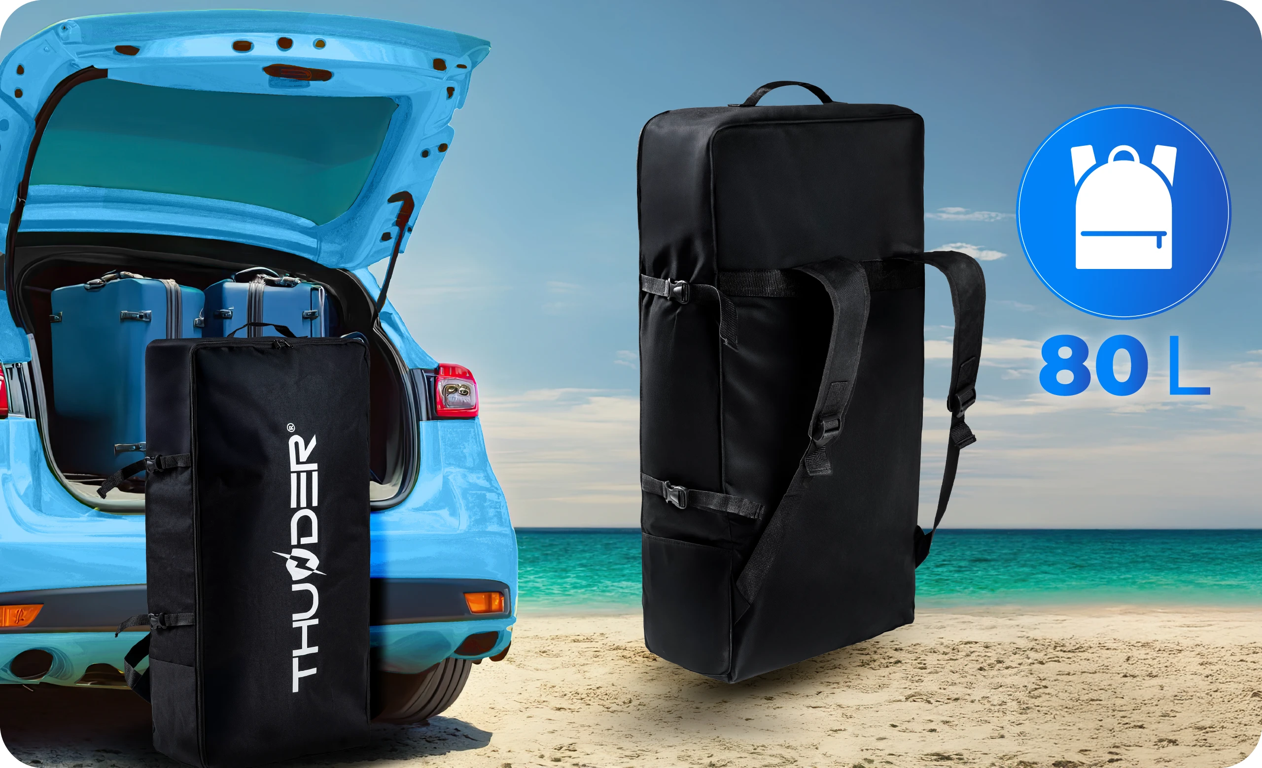 Comfortable Transport of THUNDER MARIS SUP Board