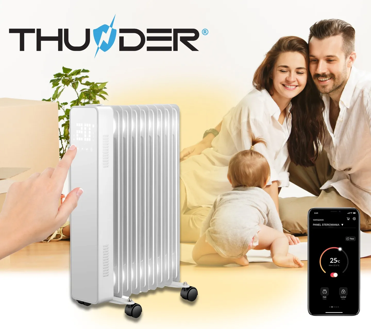 THUNDER SIMPLE-WHITE-2500W Design and Comfort