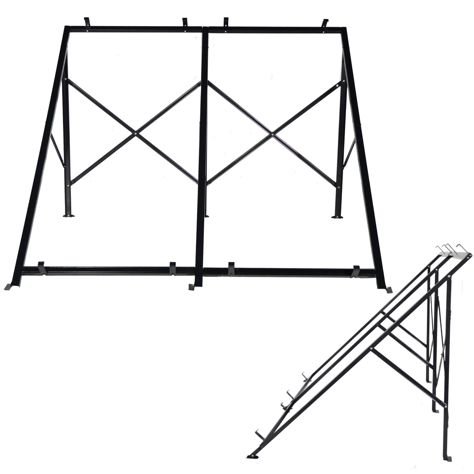 Structure for two flat collectors THUNDER 2×2.5m²