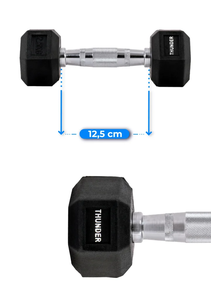 Specification of 2.5 kg dumbbell