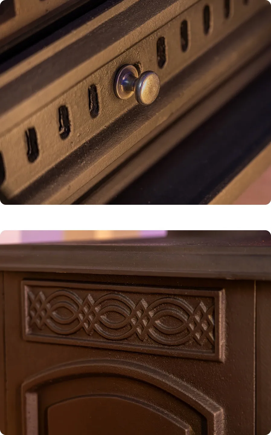 Aesthetic and functional Mitra stove