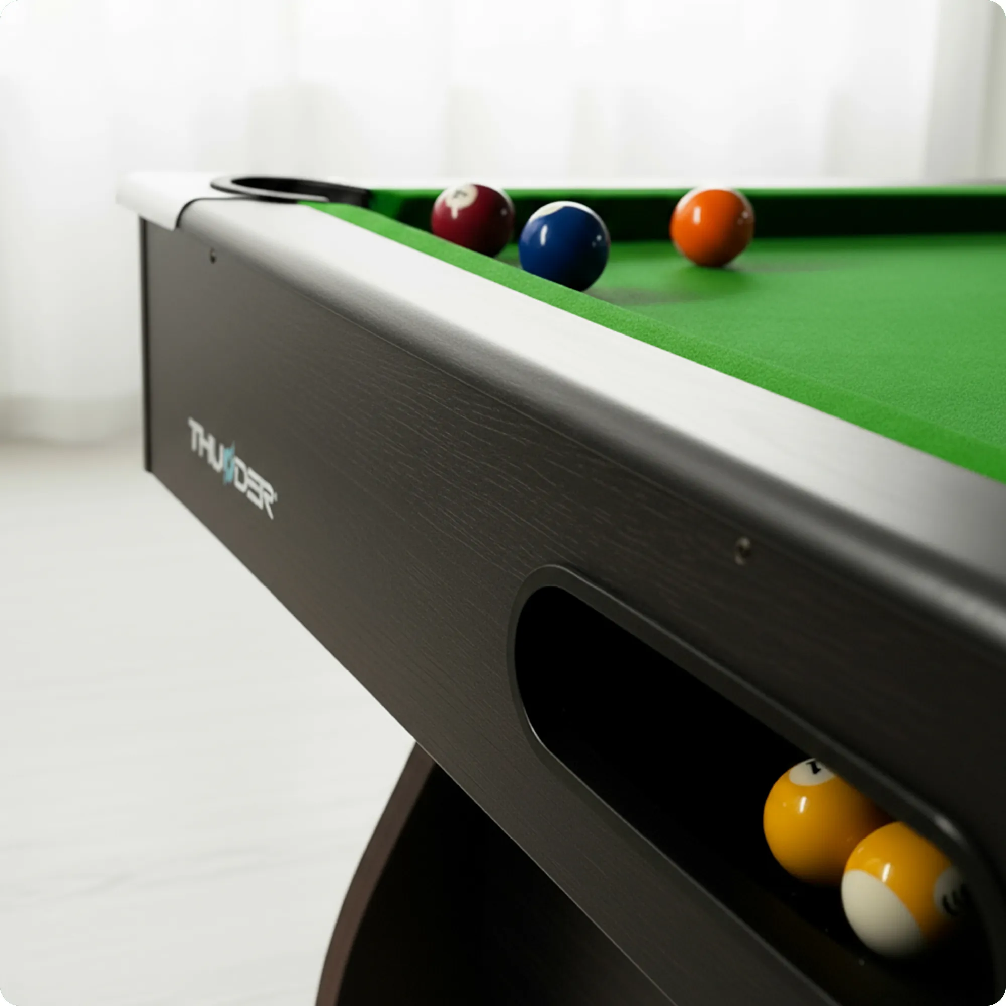 BOLD-BLACK-9FT Pool Table Set