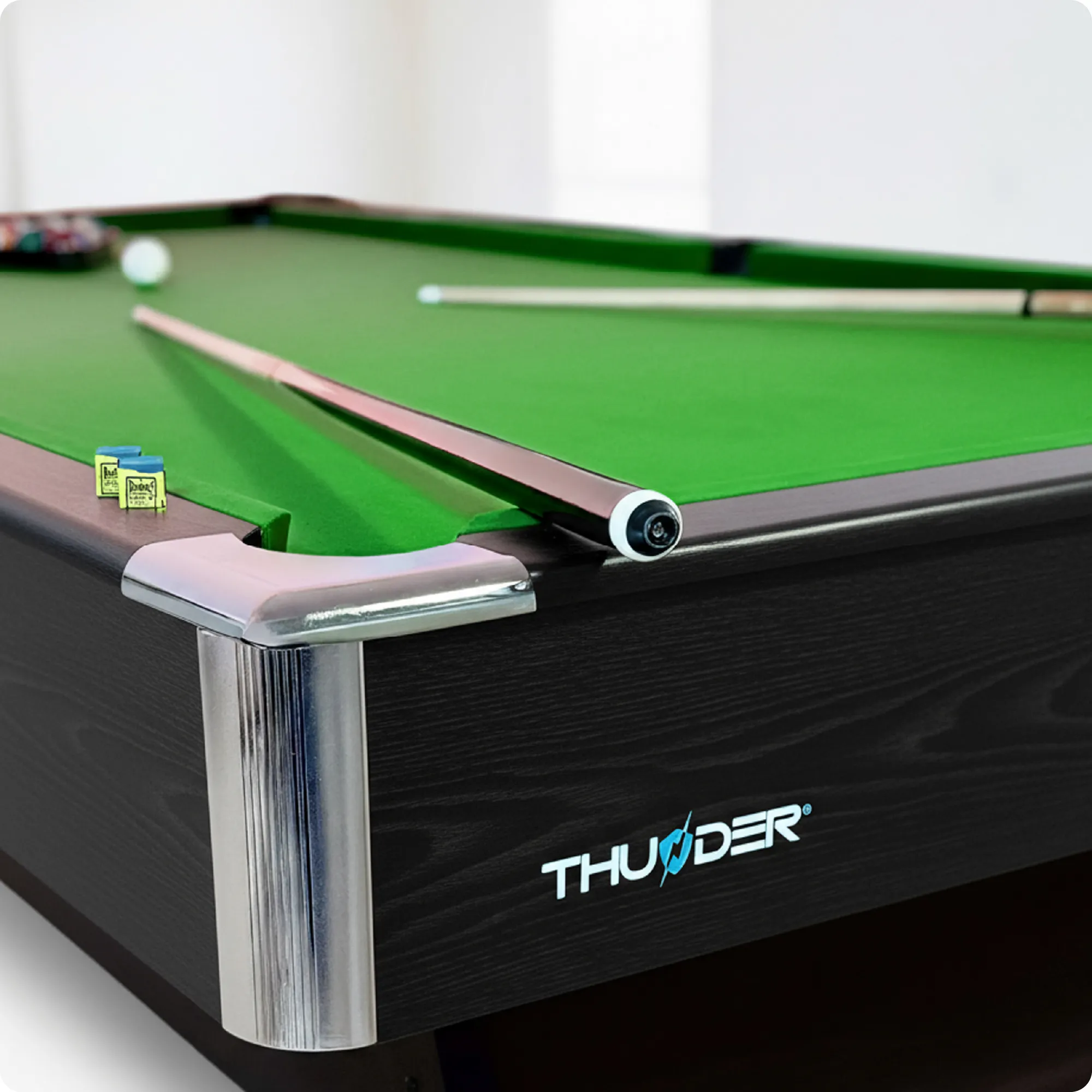 BOLD-BLACK-9FT Pool Table Set