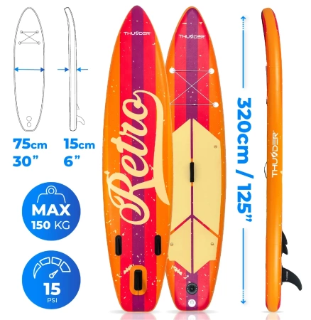 SUP Board 320cm THUNDER RETRO