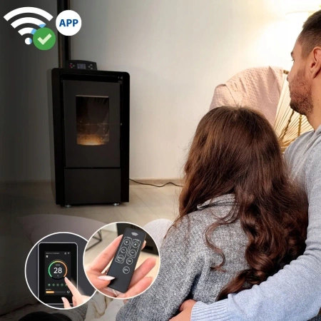 Pellet stove LEYLA BLACK 6.3 kW