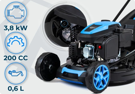 Hexwelt HW-KS-200 petrol lawn mower 51cm 3.8kW self-propelled