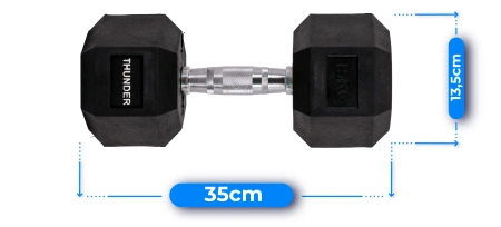 Hex dumbbell THUNDER 15 kg