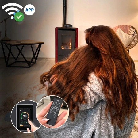 Pellet stove LEYLA RED 6.3 kW