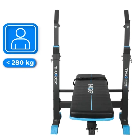 Training bench with barbell stands THUNDER MONET