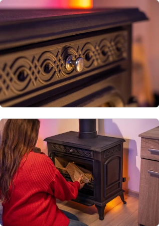 Cast iron wood stove HELIOS 10 kW