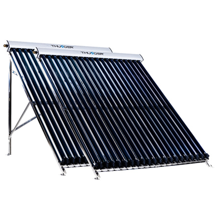 Solar kit with two 20 vacuum collectors without solar cable and without storage tank