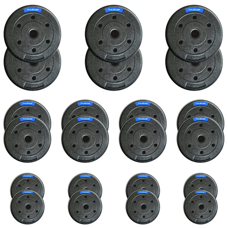 THUNDER Bitumen Weight Set 6x5 kg + 8x2.5 kg + 8x1.25 kg