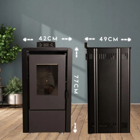 Pellet stove LEYLA BLACK 6.3 kW