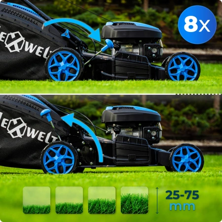 Hexwelt HW-KS-150 petrol lawn mower 46cm 2.6kW self-propelled