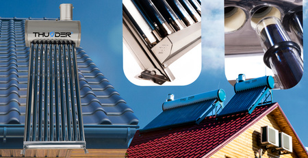 THUNDER non-pressurized solar collector with a 100 L tank