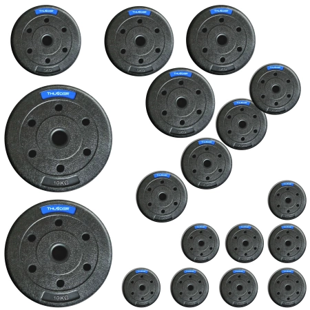THUNDER Bitumen Weight Set 2x10 kg + 4x5 kg + 4x2.5 kg + 8x1.25 kg