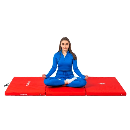 Red Gym Mat 197x100x5 cm THUNDER