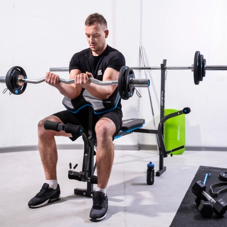 Training bench with preacher curl THUNDER VIGOR-A