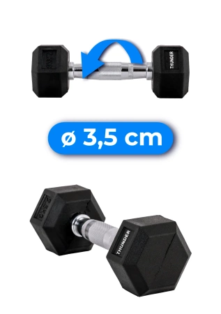 Hex dumbbell THUNDER 2,5 kg