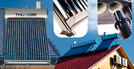 THUNDER non-pressurized solar collector with a 200 L tank