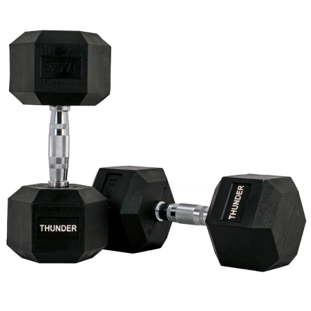 Hex dumbbell THUNDER 17,5 kg