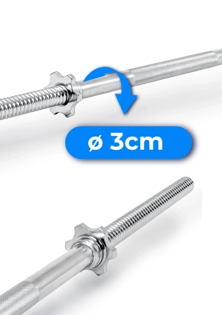 THUNDER Threaded Straight Bar 150 cm 30 mm