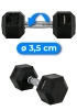 Hex dumbbell THUNDER 10 kg