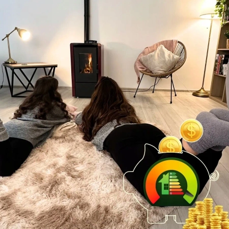 Pellet stove LEYLA RED 6.3 kW