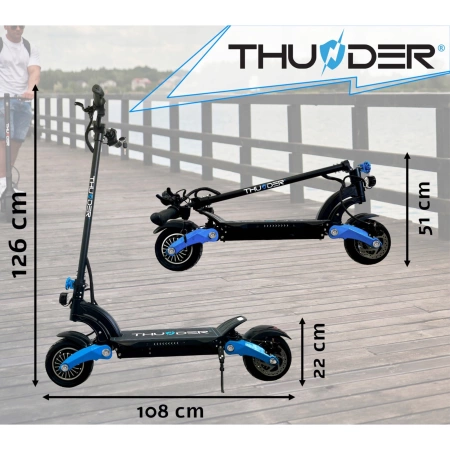 THUNDER FLUX 1000W 48V 10Ah Electric Scooter