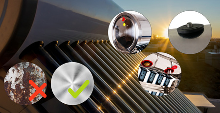 THUNDER non-pressurized solar collector with a 200 L tank