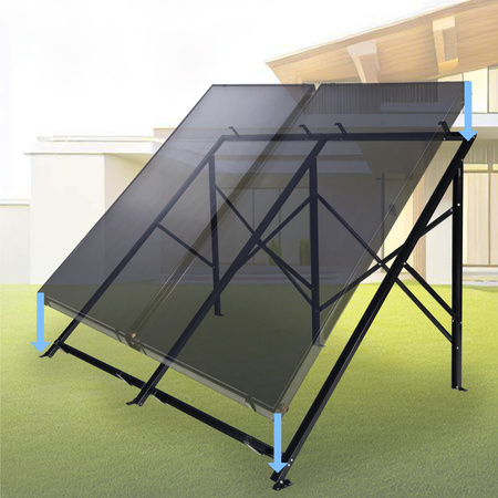 Frame for two 2,5m flat plate collectors