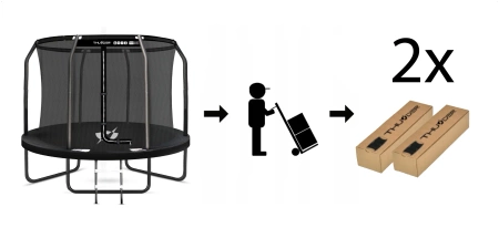 THUNDER INSIDE ELITE 8FT 244 cm trampoline BLACK