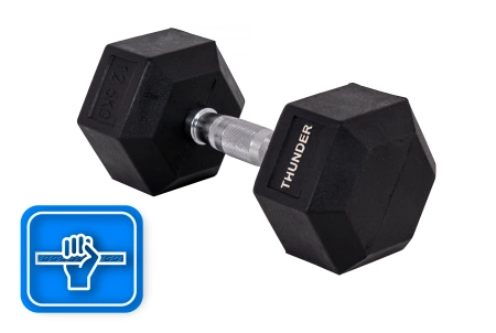 Hex dumbbell THUNDER 12,5 kg