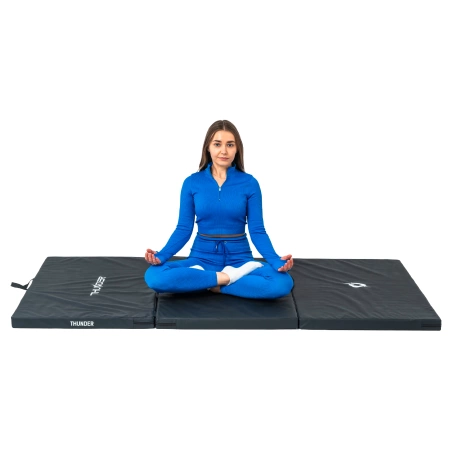 Black Gym Mat 197x100x5 cm THUNDER