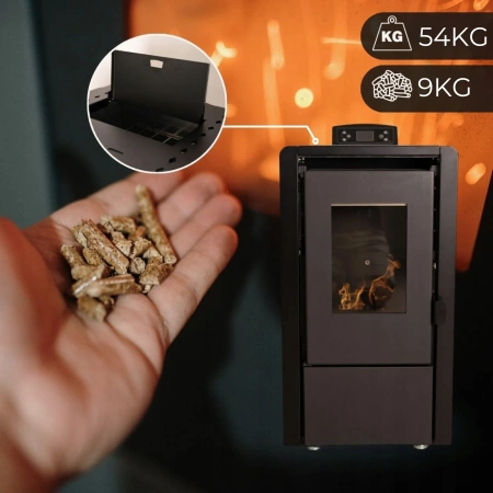 Pellet stove LEYLA BLACK 6.3 kW