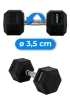 Hex dumbbell THUNDER 15 kg