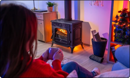 Cast iron wood stove HELIOS 10 kW