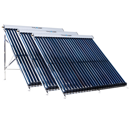 Solar kit with three 25 vacuum collectors without solar cable and without storage tank