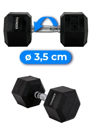 Hex dumbbell THUNDER 20 kg