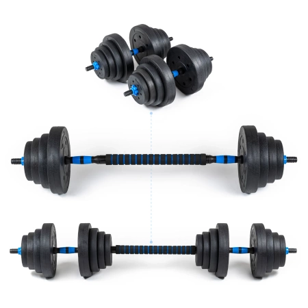 Adjustable bituminous dumbbells GYM-03 2x20 kg