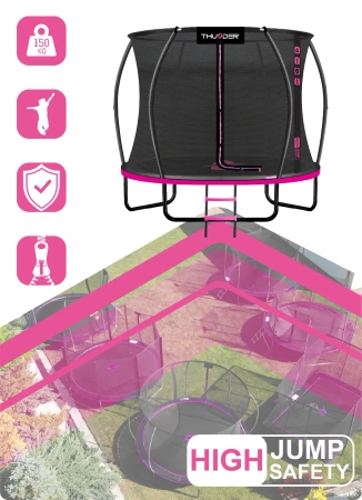 THUNDER INSIDE ULTRA 8FT 244 cm trampoline PINK