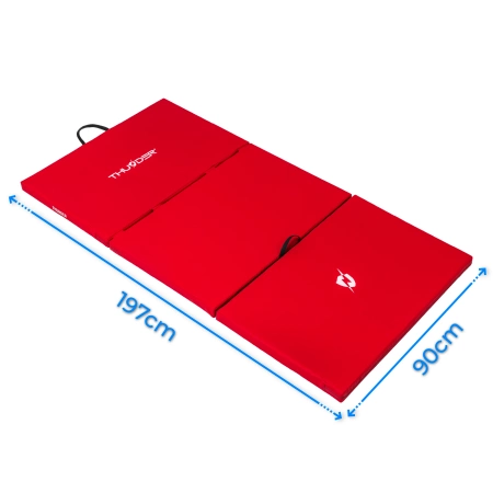 Red Gym Mat 197x100x5 cm THUNDER