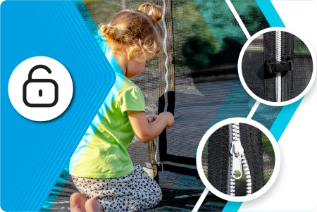 THUNDER INSIDE ELITE 8FT 244 cm trampoline BLACK