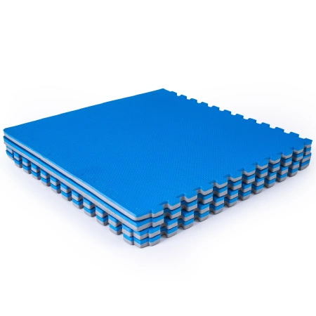 Blue-Gray Exercise Puzzle Mat 60x60x2 cm THUNDER