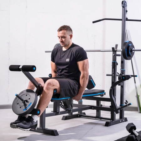 Training bench with pulley and preacher curl THUNDER VIGOR-C