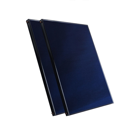 Solar kit with two 2.5 m² flat panels, without solar cable and without tank