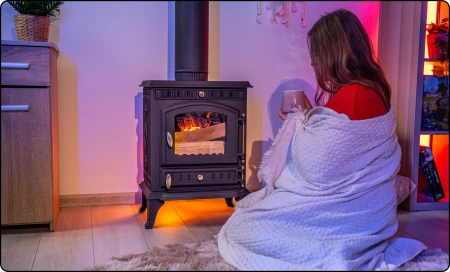 Cast iron wood stove MITRA 7 kW