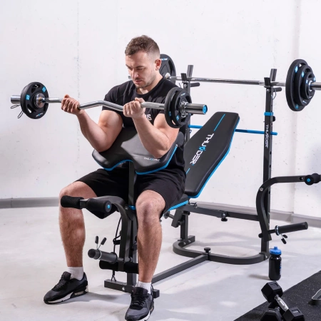 Training bench with preacher curl THUNDER VIGOR-B
