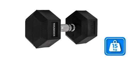 Hex dumbbell THUNDER 15 kg
